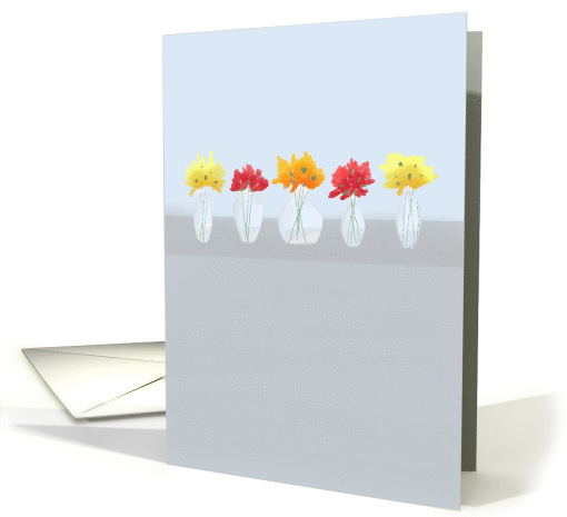 Happy Anniversary Contemporary Flowers in a Row card (695151)