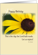 Sunflower Birthday Rejoice Scripture card