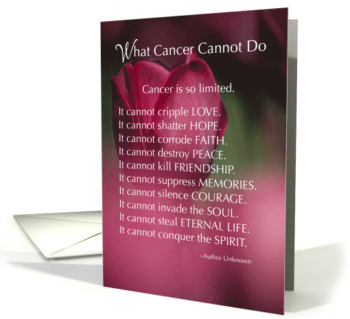 What Cancer Cannot Do card (703135)