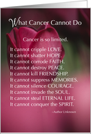 What Cancer Cannot Do card