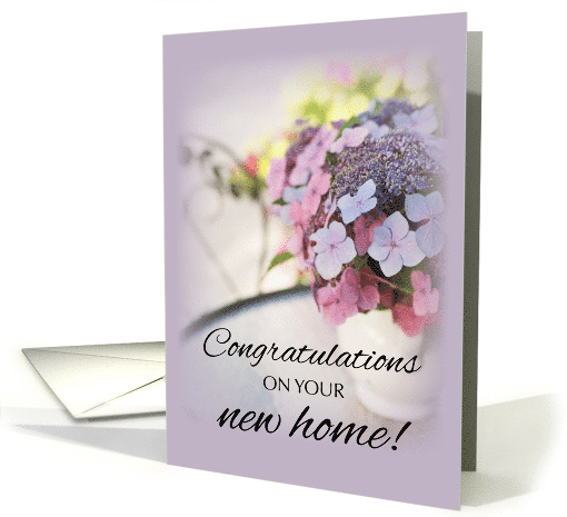 New Home Congratulations with Flowers in Vase card (703355)