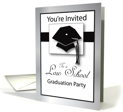 Law School Graduation Party Invitation with Cap card (771264)