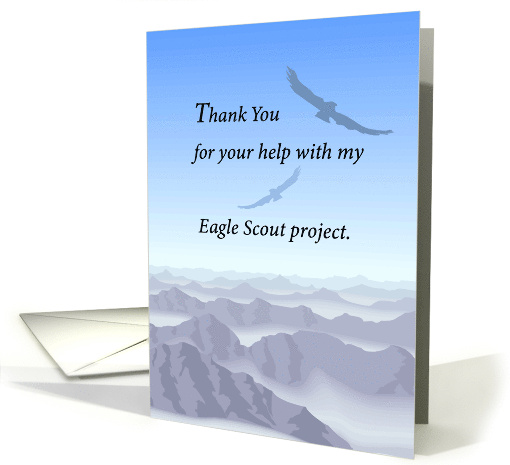 Thanks for Eagle Scout Project Help Eagles in Sky card (772391)
