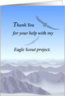 Thanks for Eagle Scout Project Help Eagles in Sky card
