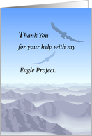 Thanks for Eagle Scout Project Help Eagles in Sky card