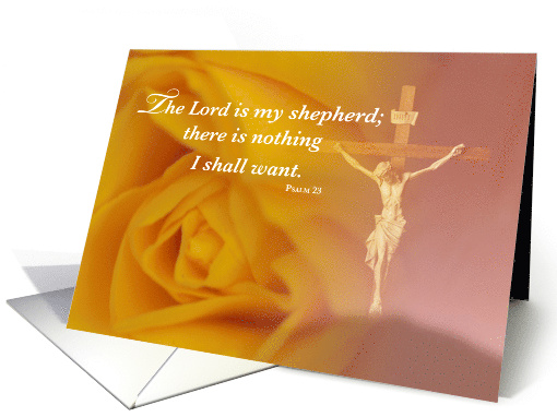 Remembrance of Sympathy Thank You Lord is Shepherd 23rd Psalm card