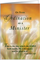 Minister Ordination...