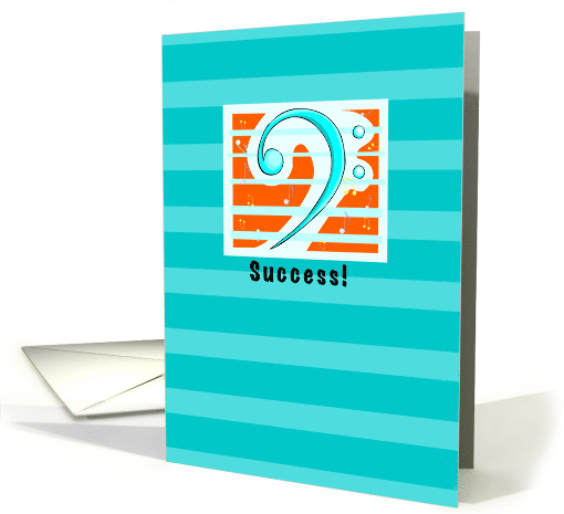 Music School Graduation Musical Bass Clef card (822722)