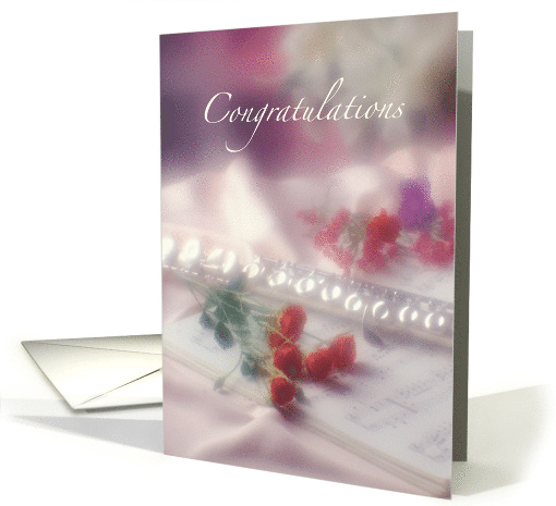 Earning 1st Chair Flute Musical Congratulations card (822727)