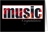 Graduation from Music School Congratulations card