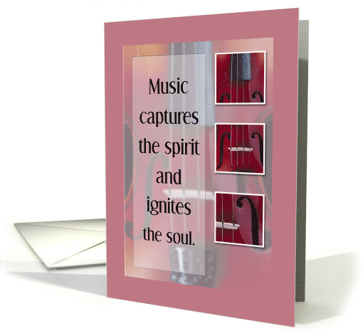 Recognition Violin Music Congratulations card (825219)