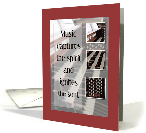 Organ Music Recognition Congratulations card (825222)