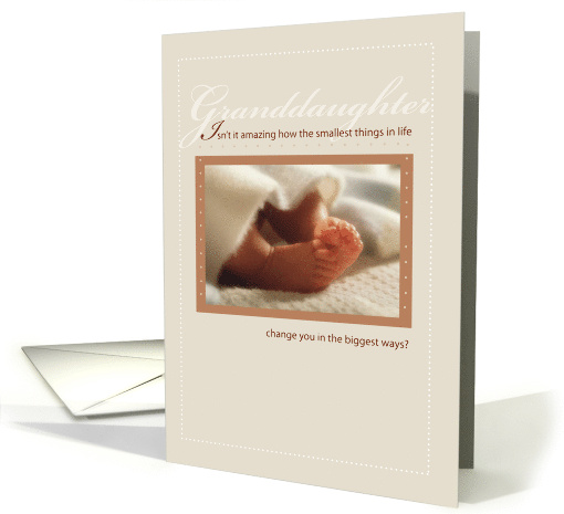 Granddaughter Baby Feet Congratulations card (825447)
