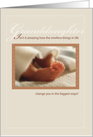 Granddaughter Baby Feet Congratulations card