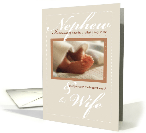 Nephew and His Wife Baby Feet Congratulations card (825450)