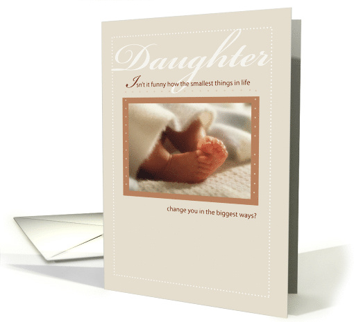 Daughter Baby Shower Feet Congratulations card (825463)