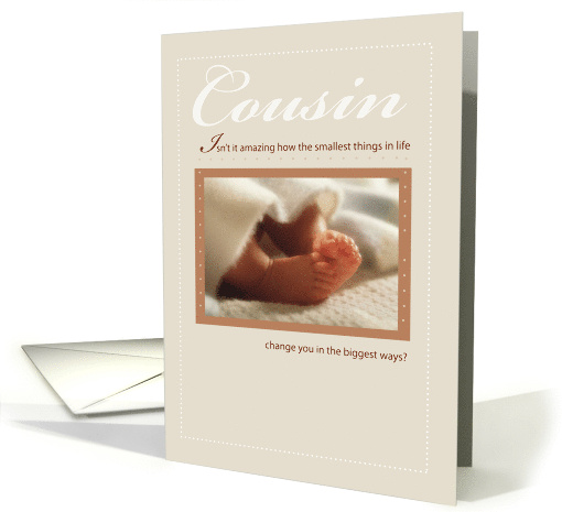 Baby Shower Cousin Feet Congratulations card (825470)