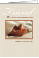 Baby Shower Friend Feet Congratulations card