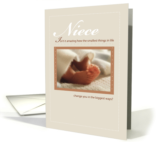 Baby Shower Niece Baby Feet Congratulations card (825479)