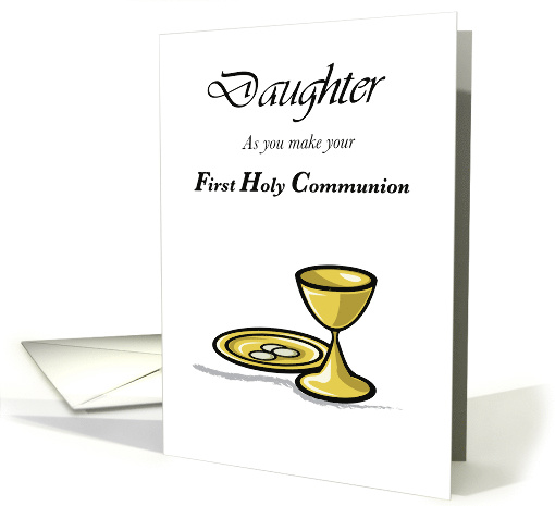 Daughter First Holy Communion with Hosts and Chalice card (831738)