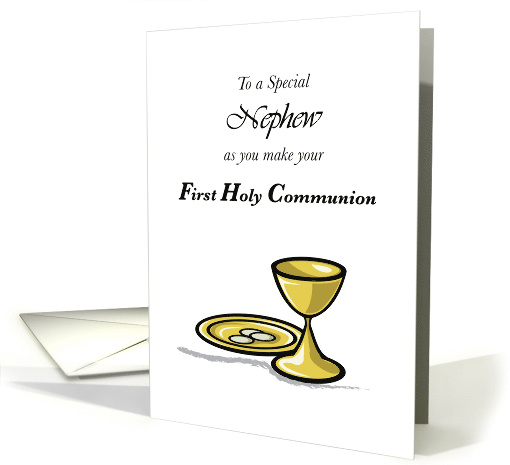 Nephew First Holy Communion with Hosts and Chalice card (831761)