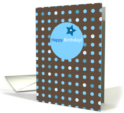 Blue Dots Birthday With Star card (834814)