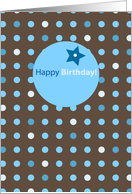 Blue Dots Birthday With Star card