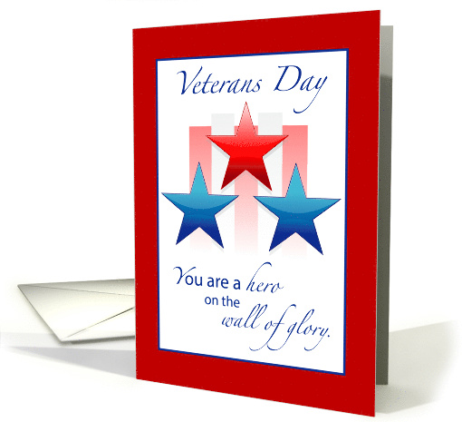 Veterans Day Hero Wall of Glory Stars card (848000)