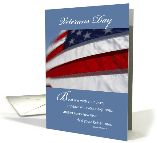 Veterans Day American Flag card (848379)