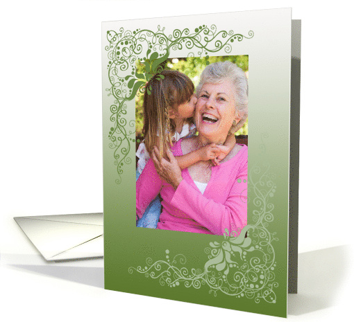Holiday Photo Frame Green Filagree card (849082)