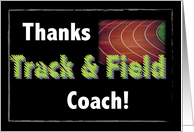 Track and Field Coach Thank You card