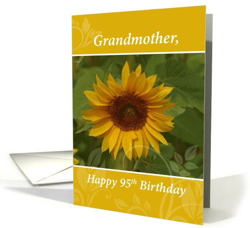 Grandmother 95th Birthday with Sunflower card (867188)