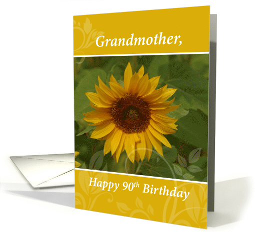 Grandmother 90th Birthday with Sunflower card (867194)