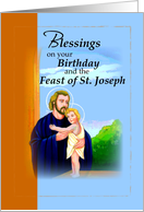 Birthday Blessings on Feast of St Joseph card