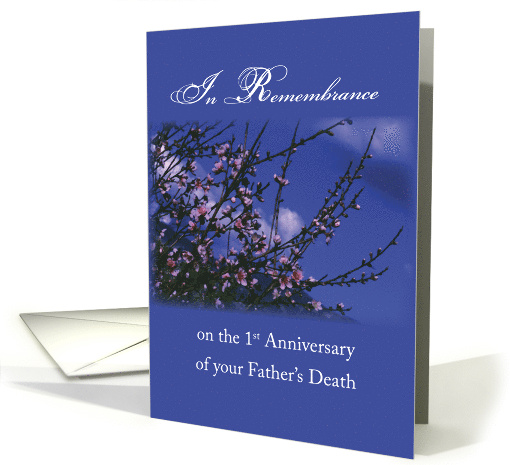 Remembrance 1st Anniversary Death of Father Religious card (885661)