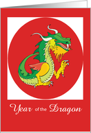 Year of the Dragon Red Chinese New Year card