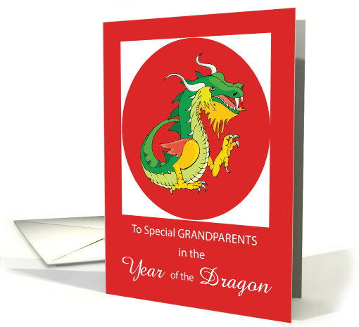 Grandparents Chinese New Year of the Dragon Red card (891484)