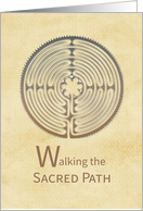 Recovery Support Walking the Sacred Path Labyrinth card