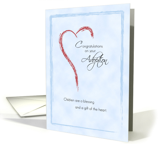 Boy Adoption Congratulations Blue with Heart card (914987)