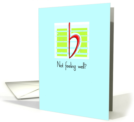 Music Flat Get Well card (915938)
