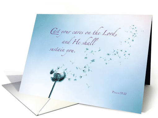 Cast Your Cares Support and Encouragement Religious card (915987)