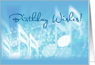 Happy Birthday Blue Music card