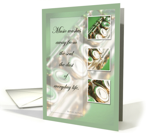 Flute Music Inspiration Blank Inside card (916674)
