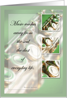 Flute Music Inspiration Blank Inside card