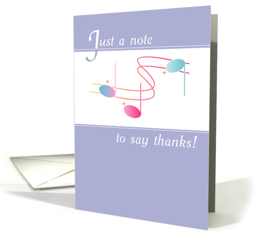 Note To Say Thanks Purple and Music card (916728)