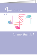 Note To Say Thanks Purple and Music card