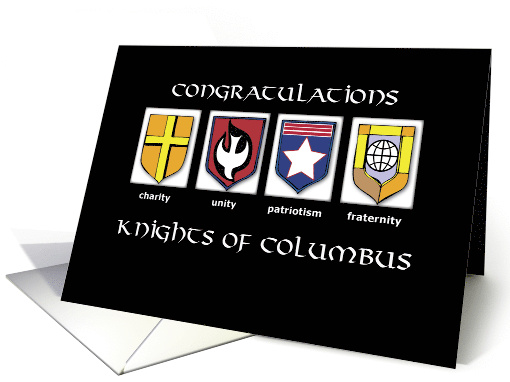 Congratulations Induction to the Knights of Columbus Black... (917643)