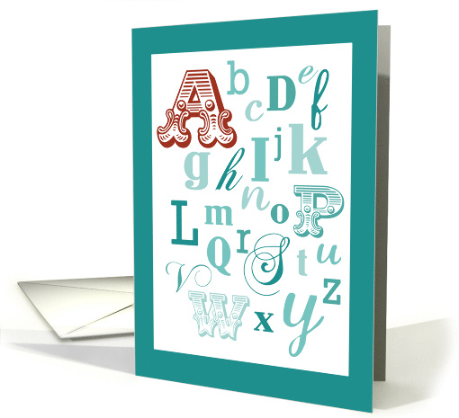 Letter A Happy Birthday with Alphabet Monogram Initial card (922582)