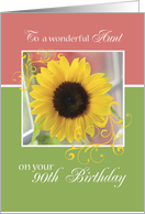 Aunt Happy 90th Birthday Sunflower card