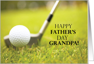 Father’s Day Grampa Golfing with Golf Ball and Club card